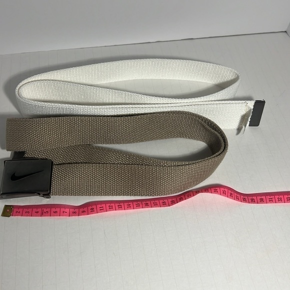 Bundle fabric Nike belts white and tan - Picture 7 of 8